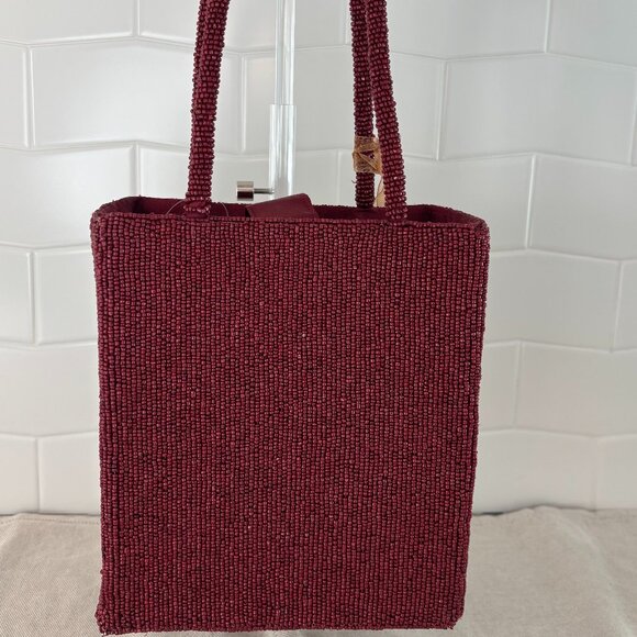 Made in India Bow Hand Held Bag - Maroon - Picture 2 of 13